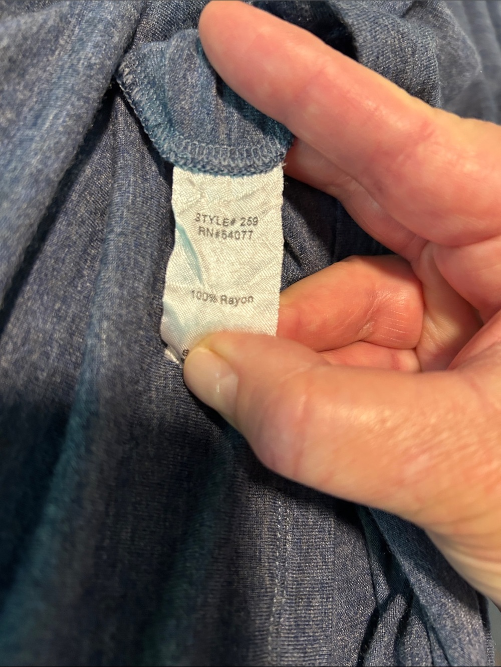 CAbi Indigo Tee in Heather Navy Style Number 259 - Picture 4 of 4